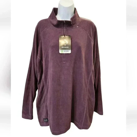 DRI DUCK Purple Pullover Fleece 1/4 Zip Jacket - Picture 1 of 11